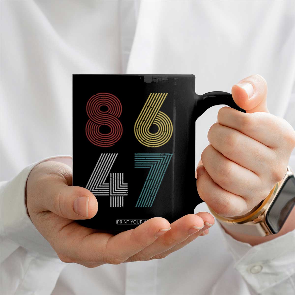 Retro 8647 Coffee Mug Classic Retro Vintage 80s Subtle FDT TS10 Print Your Wear