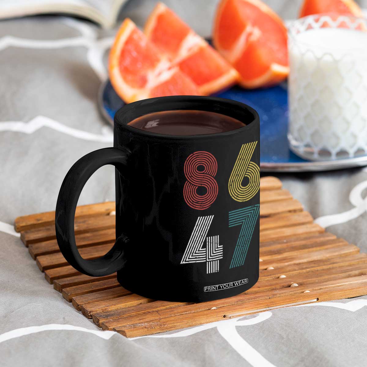 Retro 8647 Coffee Mug Classic Retro Vintage 80s Subtle FDT TS10 Print Your Wear