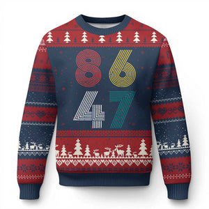 Retro 8647 Ugly Christmas Sweater Classic Retro Vintage 80s Subtle FDT - Print Your Wear