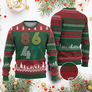 Retro 8647 Ugly Christmas Sweater Classic Retro Vintage 80s Subtle FDT TS10 Red Green Print Your Wear