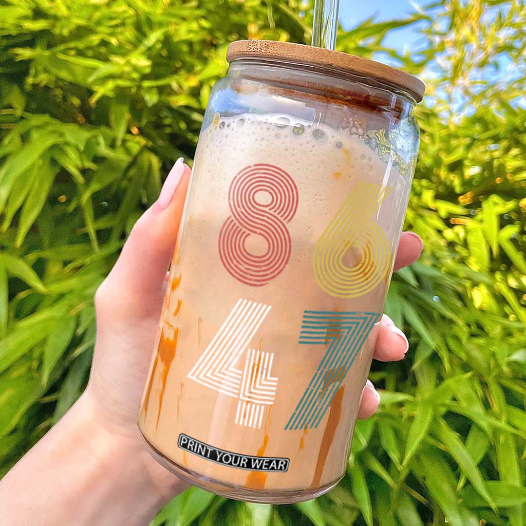 Retro 8647 Glass Can Classic Retro Vintage 80s Subtle FDT TS10 Black Print Your Wear