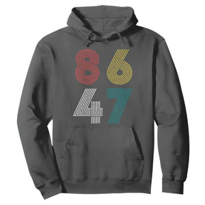 Retro 8647 Hoodie Classic Retro Vintage 80s Subtle FDT TS10 Dark Heather Print Your Wear
