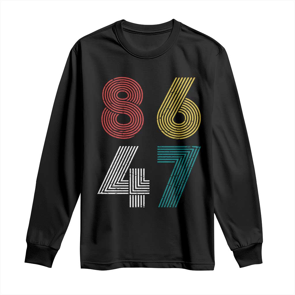 Retro 8647 Long Sleeve Shirt Classic Retro Vintage 80s Subtle FDT TS10 Black Print Your Wear