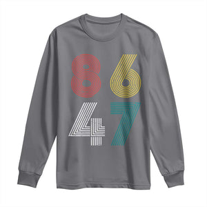 Retro 8647 Long Sleeve Shirt Classic Retro Vintage 80s Subtle FDT TS10 Charcoal Print Your Wear