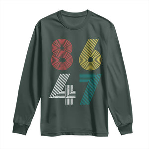 Retro 8647 Long Sleeve Shirt Classic Retro Vintage 80s Subtle FDT TS10 Dark Forest Green Print Your Wear