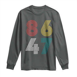 Retro 8647 Long Sleeve Shirt Classic Retro Vintage 80s Subtle FDT TS10 Dark Heather Print Your Wear
