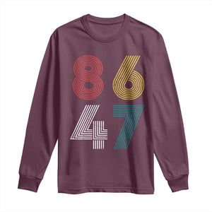 Retro 8647 Long Sleeve Shirt Classic Retro Vintage 80s Subtle FDT TS10 Maroon Print Your Wear