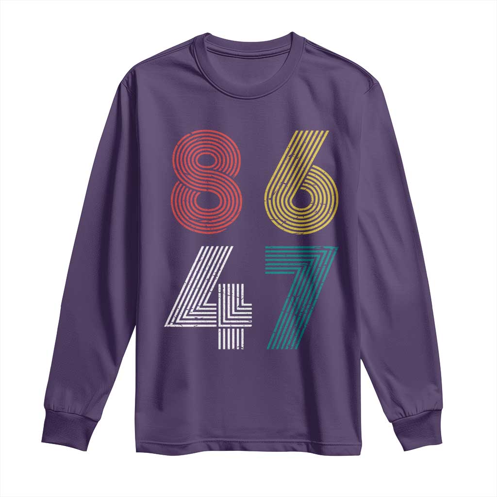 Retro 8647 Long Sleeve Shirt Classic Retro Vintage 80s Subtle FDT TS10 Purple Print Your Wear
