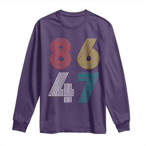 Retro 8647 Long Sleeve Shirt Classic Retro Vintage 80s Subtle FDT TS10 Purple Print Your Wear