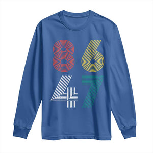Retro 8647 Long Sleeve Shirt Classic Retro Vintage 80s Subtle FDT TS10 Royal Blue Print Your Wear