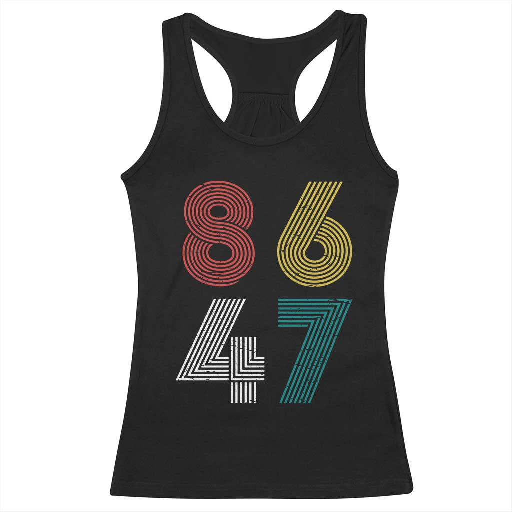 Retro 8647 Racerback Tank Top Classic Retro Vintage 80s Subtle FDT TS10 Black Print Your Wear