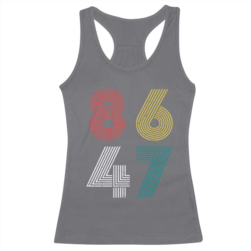 Retro 8647 Racerback Tank Top Classic Retro Vintage 80s Subtle FDT TS10 Charcoal Print Your Wear