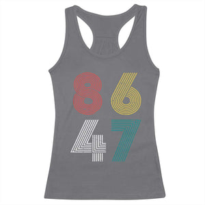 Retro 8647 Racerback Tank Top Classic Retro Vintage 80s Subtle FDT TS10 Charcoal Print Your Wear