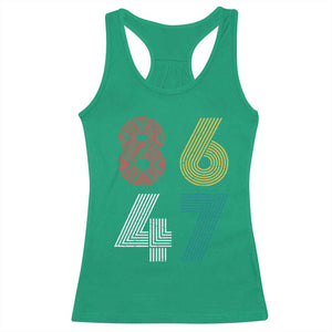Retro 8647 Racerback Tank Top Classic Retro Vintage 80s Subtle FDT TS10 Irish Green Print Your Wear