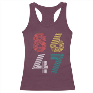 Retro 8647 Racerback Tank Top Classic Retro Vintage 80s Subtle FDT TS10 Maroon Print Your Wear