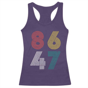 Retro 8647 Racerback Tank Top Classic Retro Vintage 80s Subtle FDT TS10 Purple Print Your Wear