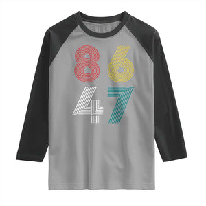 Retro 8647 Raglan Shirt Classic Retro Vintage 80s Subtle FDT TS10 Sport Gray Black Print Your Wear