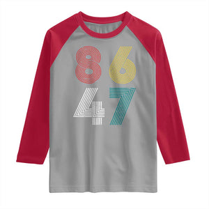Retro 8647 Raglan Shirt Classic Retro Vintage 80s Subtle FDT TS10 Sport Gray Red Print Your Wear