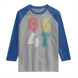 Retro 8647 Raglan Shirt Classic Retro Vintage 80s Subtle FDT TS10 Sport Gray Royal Print Your Wear