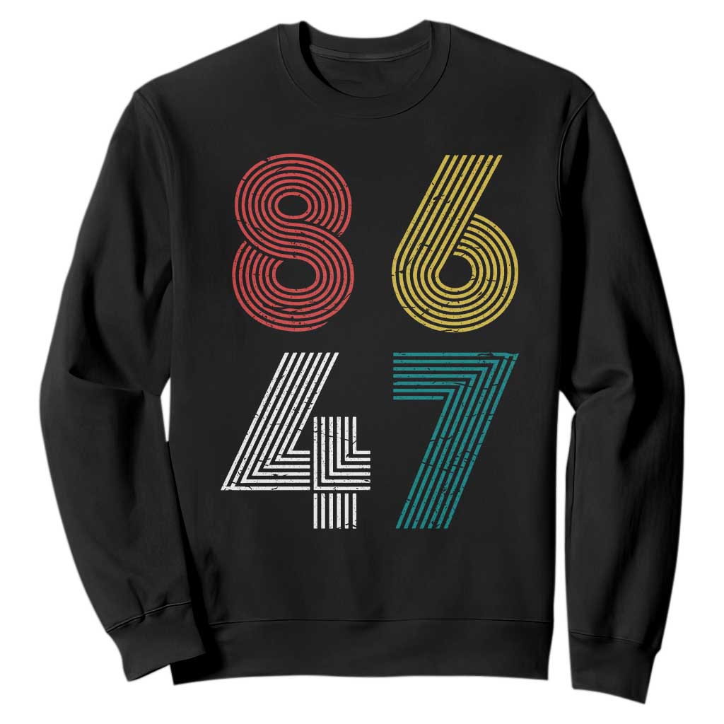 Retro 8647 Sweatshirt Classic Retro Vintage 80s Subtle FDT TS10 Black Print Your Wear
