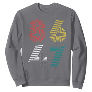 Retro 8647 Sweatshirt Classic Retro Vintage 80s Subtle FDT TS10 Charcoal Print Your Wear