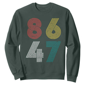 Retro 8647 Sweatshirt Classic Retro Vintage 80s Subtle FDT TS10 Dark Forest Green Print Your Wear