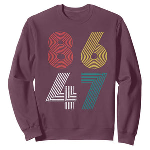 Retro 8647 Sweatshirt Classic Retro Vintage 80s Subtle FDT TS10 Maroon Print Your Wear