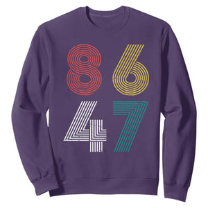 Retro 8647 Sweatshirt Classic Retro Vintage 80s Subtle FDT TS10 Purple Print Your Wear