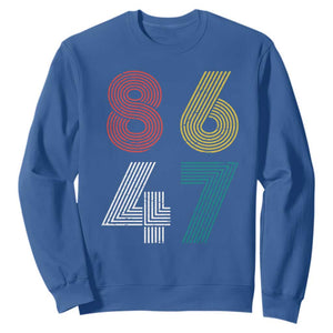 Retro 8647 Sweatshirt Classic Retro Vintage 80s Subtle FDT TS10 Royal Blue Print Your Wear