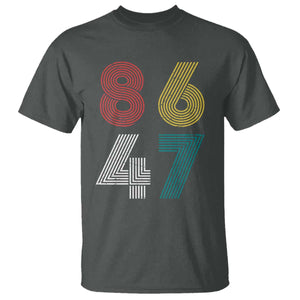 Retro 8647 T Shirt - Classic Vintage 80s Subtle FDT Political Humor Tee TS10 Dark Heather Print Your Wear