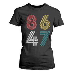 Retro 8647 T Shirt For Women - Classic Retro Vintage 80s Subtle FDT TS10 Black Print Your Wear