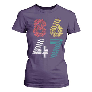 Retro 8647 T Shirt For Women Classic Retro Vintage 80s Subtle FDT TS10 Purple Print Your Wear
