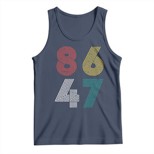 Retro 8647 Tank Top Classic Retro Vintage 80s Subtle FDT TS10 Navy Print Your Wear