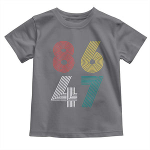Retro 8647 Toddler T Shirt Classic Retro Vintage 80s Subtle FDT TS10 Charcoal Print Your Wear