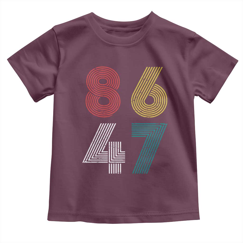 Retro 8647 Toddler T Shirt Classic Retro Vintage 80s Subtle FDT TS10 Maroon Print Your Wear