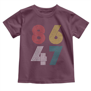 Retro 8647 Toddler T Shirt Classic Retro Vintage 80s Subtle FDT TS10 Maroon Print Your Wear