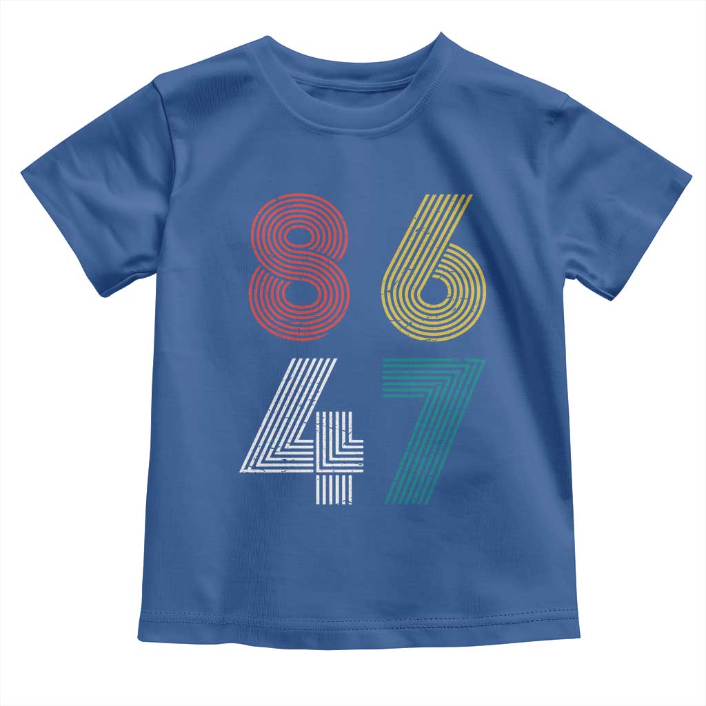 Retro 8647 Toddler T Shirt Classic Retro Vintage 80s Subtle FDT TS10 Royal Blue Print Your Wear