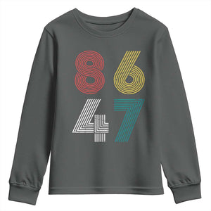 Retro 8647 Youth Sweatshirt Classic Retro Vintage 80s Subtle FDT TS10 Dark Heather Print Your Wear
