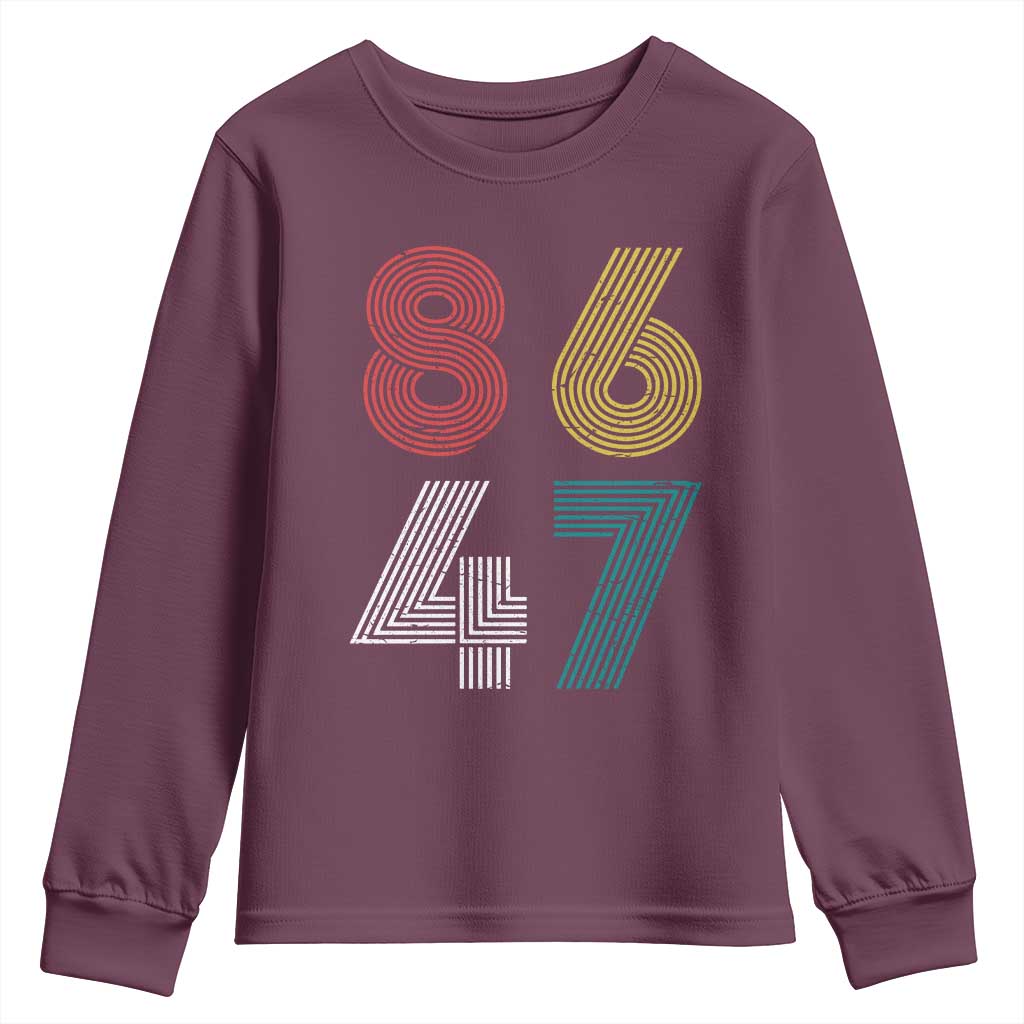 Retro 8647 Youth Sweatshirt Classic Retro Vintage 80s Subtle FDT TS10 Maroon Print Your Wear