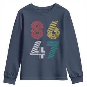 Retro 8647 Youth Sweatshirt Classic Retro Vintage 80s Subtle FDT TS10 Navy Print Your Wear