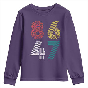 Retro 8647 Youth Sweatshirt Classic Retro Vintage 80s Subtle FDT TS10 Purple Print Your Wear