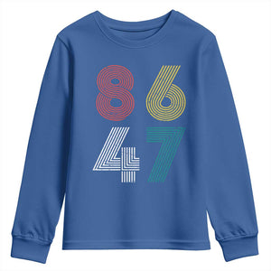 Retro 8647 Youth Sweatshirt Classic Retro Vintage 80s Subtle FDT TS10 Royal Blue Print Your Wear