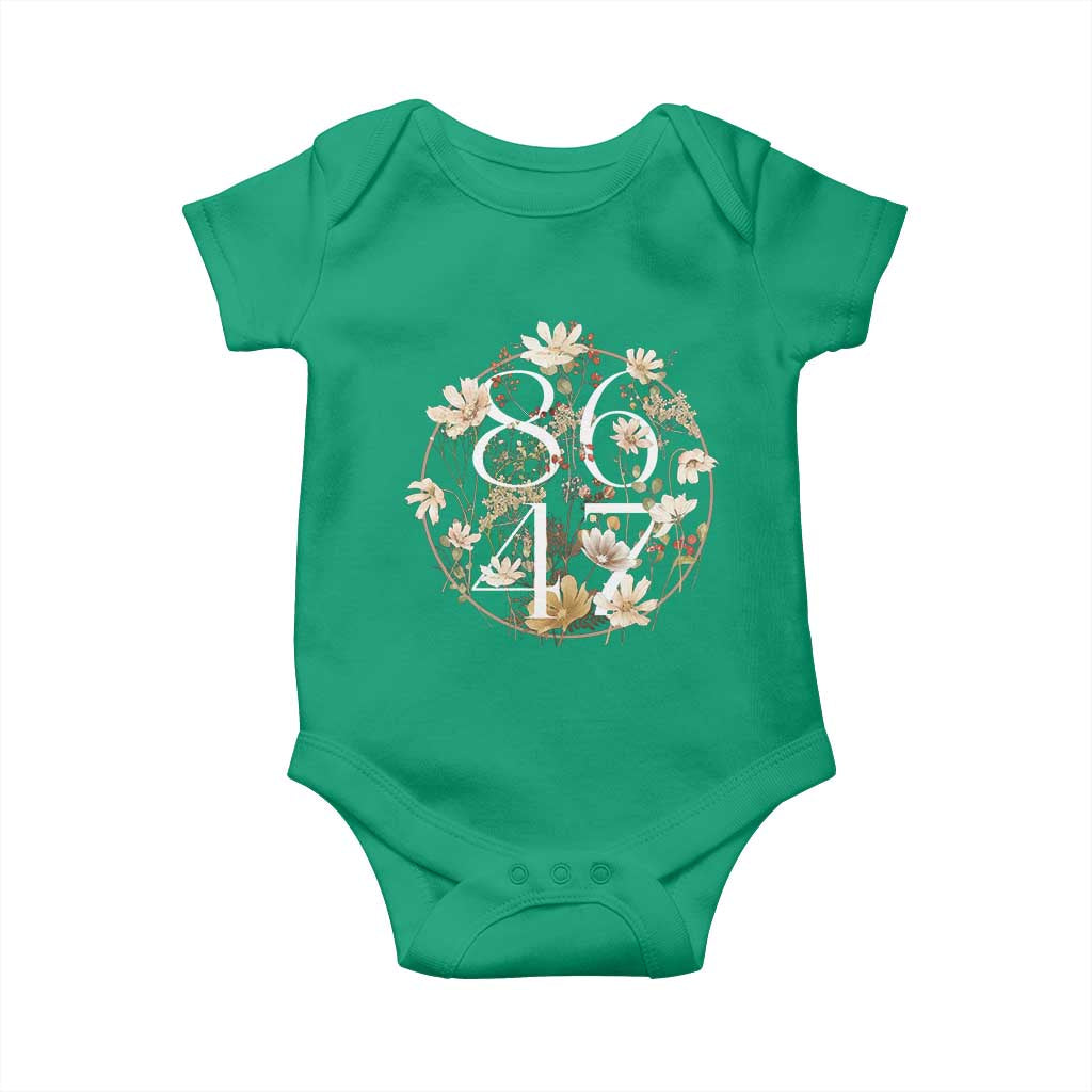 Retro 8647 Baby Onesie Subtle FDT Wild Flower Aesthetic TS10 Irish Green Print Your Wear