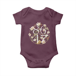 Retro 8647 Baby Onesie Subtle FDT Wild Flower Aesthetic TS10 Maroon Print Your Wear
