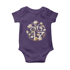 Retro 8647 Baby Onesie Subtle FDT Wild Flower Aesthetic TS10 Purple Print Your Wear