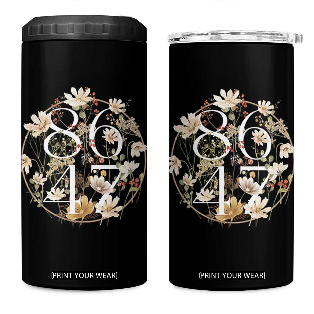 Retro 8647 4 in 1 Can Cooler Tumbler Subtle FDT Wild Flower Aesthetic TS10 One Size: 16 oz Black Print Your Wear