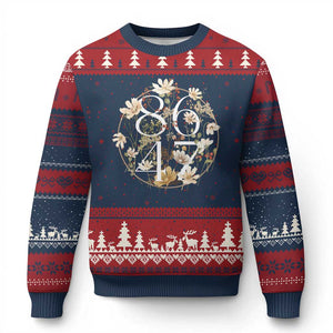 Retro 8647 Ugly Christmas Sweater Subtle FDT Wild Flower Aesthetic TS10 Navy Red Print Your Wear