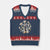 Retro 8647 V-Neck Knit Sweater Vest Subtle FDT Wild Flower Aesthetic - Print Your Wear