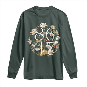 Retro 8647 Long Sleeve Shirt Subtle FDT Wild Flower Aesthetic TS10 Dark Forest Green Print Your Wear