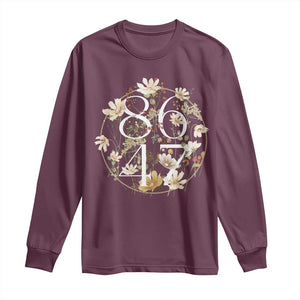 Retro 8647 Long Sleeve Shirt Subtle FDT Wild Flower Aesthetic TS10 Maroon Print Your Wear